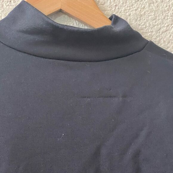 Spalding Track Jacket Sz Large Full Zip Cropped Logo Sleevees Black Yellow - Picture 5 of 7